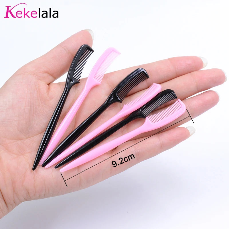 10Pcs/Lot Micro Eyelash Extension Combs Makeup Tools Mini Eyebrow Brushes Mascara Wands Applicators Spoolies for Wholesale