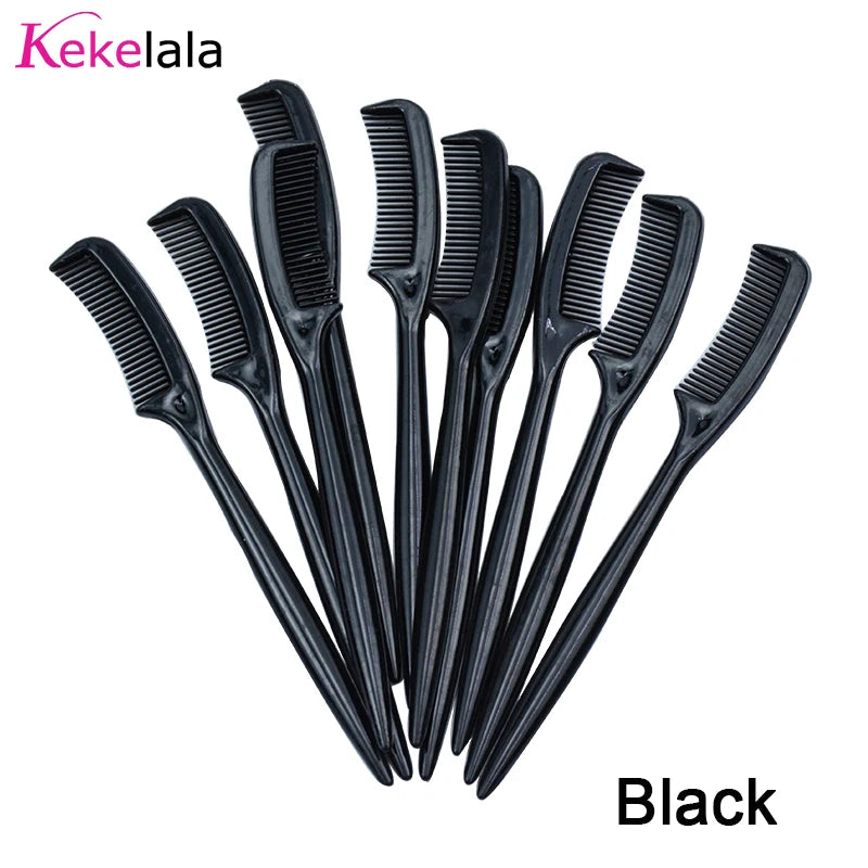 10Pcs/Lot Micro Eyelash Extension Combs Makeup Tools Mini Eyebrow Brushes Mascara Wands Applicators Spoolies for Wholesale