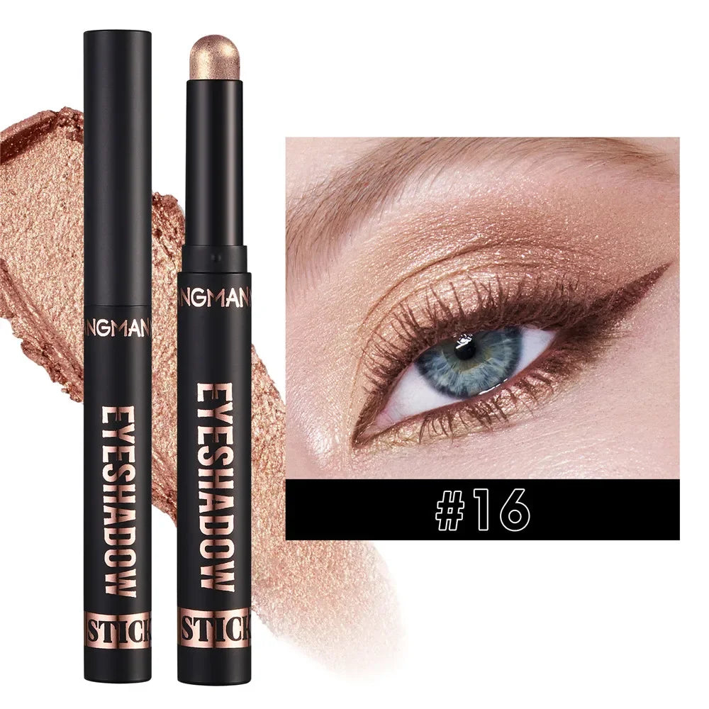 1PC Waterproof Pearlescent Eyeshadow Pencil Stick 8 Colors Lasting Glitter Shimmer Eye Shadow Highlighter Pen Eyes Makeup Tools